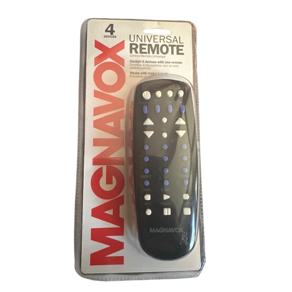 Magnavox Universal Remote Control 4 Device TV DVD VCR Satellite Black NIP